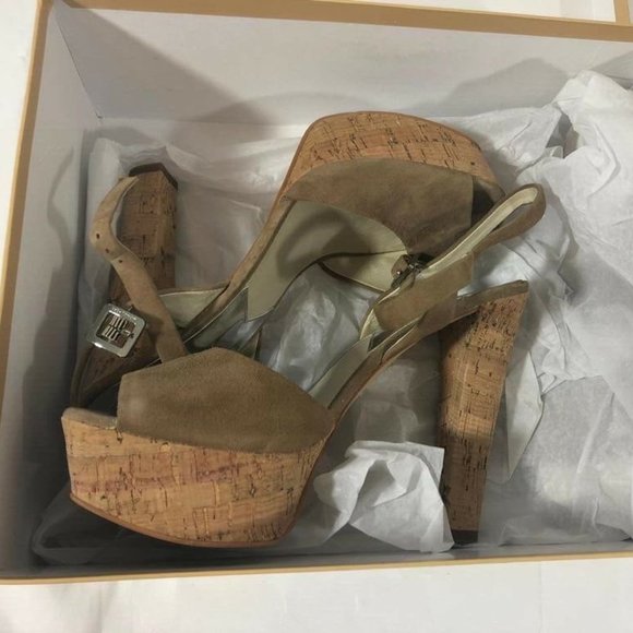 Michael Kors Women’s Shoes Sandals Suede Heels 9 - Picture 6 of 12